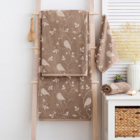 Махровое полотенце Самойловский Текстиль 50/90 Форест 3 Мокко/светло-бежевое, 420 г/м2 761495