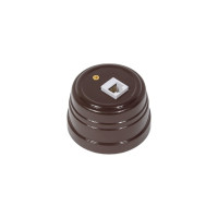 Пластиковая компьютерная розетка МЕЗОНИНЪ RJ45, цвет - коричневый GE30341-04