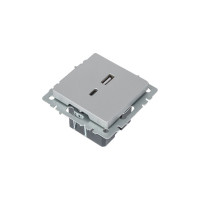 Розетка USB IEK Brite a+c 18вт рю11-1-бра алюминий BR-U22-018-K47