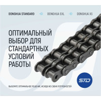 Цепь DONGHUA 2ПР-19,05-64 5,029 м 264 зв. 3523