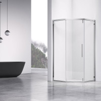 Душевой уголок VINCEA show 1000x1000, хром, стекло прозрачное VSP1-4SH100CL