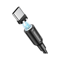 USB кабель Borofone bx41 amiable type-c, магнитный, 1м, 3a, pvc (черный) 0L-00049996