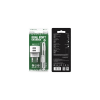 Сетевое зарядное устройство Borofone ba23a brilliant 2xusb, 2.4а + кабель type-c, 1м, белый 0L-00044347 23752-BA23AWT