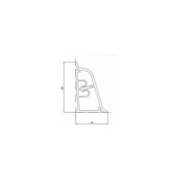 Плинтус для столешниц KORNER LB-381-6138 рустика, 3 м, ПВХ 20-381-0-6138