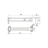 Выдвижная штанга GTV PRESTIGE L-402 мм WW-WSD400-01