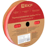 Термоусаживаемая трубка EKF ТУТ нг 30/15, красная, рулон PROxima tut-30-r