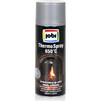 Термостойкая аэрозольная эмаль JOBI 650 градусов, серебро, 520 мл 31637