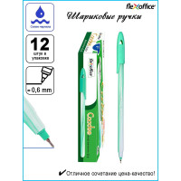 Шариковая ручка Flexoffice candee синяя, 12 шт. FO-027GB BLUE