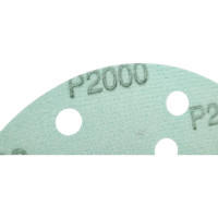 Диск абразивный с липучкой DTC-Film (green) 150 мм, 15 отверстий, P2000, 5 шт BRUSHTEX 150G15-2000