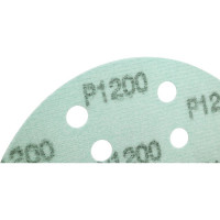 Диск абразивный с липучкой DTC-Film (green) 150 мм, 15 отверстий, P1200, 5 шт BRUSHTEX 150G15-1200