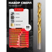 Набор сверл по металлу, 100 предметов Forcekraft FK-924U100(57268)