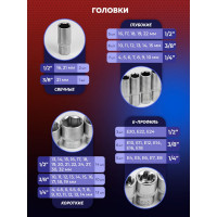 Набор инструментов YATAFORCE 216 предметов 6 гр.1/4'', 3/8'', 1/2'' YF-38841(52566)