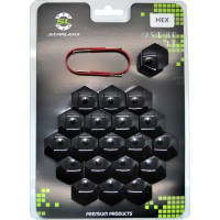 Комплект декоративных колпачков STARLEKS ключ 21, чёрный HEX21(Black)