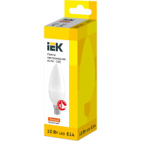 Лампа IEK LED ALFA C35 свеча 10Вт 230В 3000К E14 LLA-C35-10-230-30-E14