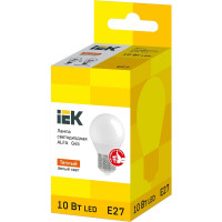 Лампа IEK LED ALFA G45 шар 10Вт 230В 3000К E27 LLA-G45-10-230-30-E27