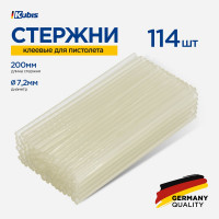 Стержни клеевые прозрачные 7.2x200 мм, 1 кг, 114 шт, коробка KUBIS 01-06-0721