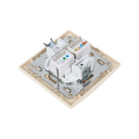 Розетка EKF Минск RJ-45+Phone СП бежевый ERK00-135-20