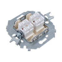 Компьютерная двойная розетка Simon RJ45 кат.5e AMP, слоновая кость 1591552-031
