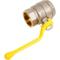Шаровой кран LD латунь никель газ Pride Ду 40 Ру25 ВР полнопроходной рычаг 007-8027