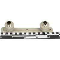 Комбинированный угольник RTP PN25 с креплением, двойной под смеситель, наружная резьба, D20х1/2 мм, серая 11057