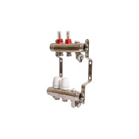 Коллекторная группа VRT 1"х3/4", евроконус, 2 выхода, c расходомерами 530141