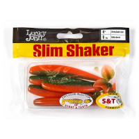 Съедобные искусственные виброхвосты LUCKY JOHN LJ Pro Series SLIM SHAKER 4in, цвет T56, 6шт. 140183-T56