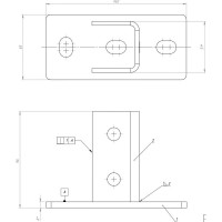 Напольная узкая опора Fachmann 65x140 х.ц 11.076