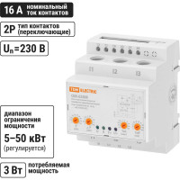 Реле напряжения (ограничения мощности) ОМ-630М 5/50-3Н-01 (3ф, 5-50кВт, 4мод, сумм. расчет, с реле напр.) TDM ELECTRIC SQ1505-0004