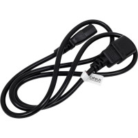 Кабель питания Cabeus монитор-компьютер IEC 320 C13 - IEC 320 C14 (3x1.0), 1.2 м PC-189-VDE-1.0-1.2M