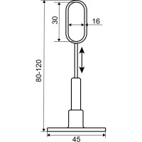 Штангодержатель Palladium средний, для овальной трубы 30x15 мм JF-35 BH CP 115832