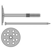 Дюбель-гвоздь для изоляции 10х160 с металлическим гвоздем (50шт)