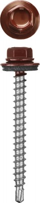 Саморезы скм кровельные, ral 3005 темно-красный, 19 x 5.5 мм, 2 500 шт, для металлических конструкций, stayer