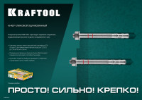 Kraftool eta опция 7, м6 х 60, 100 шт, клиновой анкер (302184-06-060)