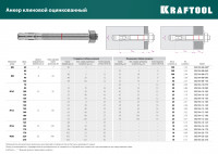 Kraftool eta опция 7, м6 х 60, 100 шт, клиновой анкер (302184-06-060)