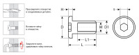 ЗУБР m6 x 12 мм, шест. 5 мм, цинк, 5 кг, гайка эриксона с плоской головкой, профессионал (303770-5)