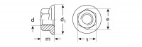 ЗУБР din 6923, кл. пр. 6, m5, цинк, 5 кг, гайка с фланцем (303630-05)