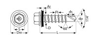 ЗУБР скд 5005, 60 х 4.8 мм, синий насыщ., 200 шт, кровельный саморез (4-300315-48-060-5005)