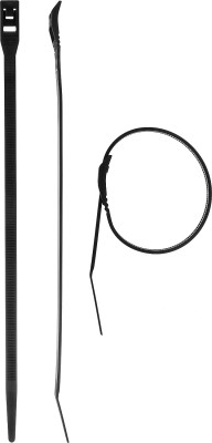 ЗУБР кобра, 7.6 x 280 мм, нейлон ра66, 10 шт, черные, кабельные стяжки с плоским замком, профессионал (30935-76-280)