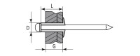 Kraftool steel, 6.4 x 12 мм, 250 шт, стальные заклепки (311703-64-12)