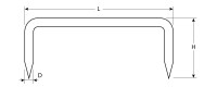 ЗУБР 350 x 70 x 8 мм, 100 шт, строительная скоба кованая (311165-350-70)