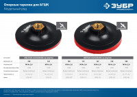 ЗУБР м14, d 180 мм, пластиковая, мягкая опорная тарелка на липучке для ушм, профессионал (35782-180)