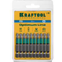 Kraftool optimum pz3, 50 мм, 10 шт, биты (26124-3-50-10)