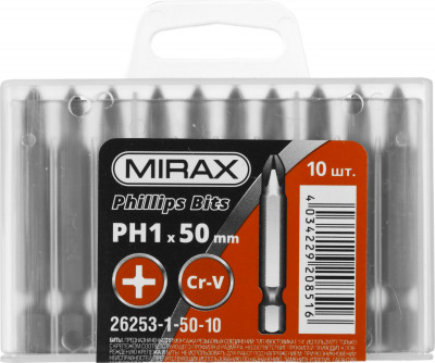 Mirax ph1, 50 мм, 10 шт, биты (26253-1-50-10)