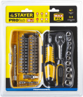 Stayer pro tech 39, 39 предм., универсальный набор инструмента (25135-h39)