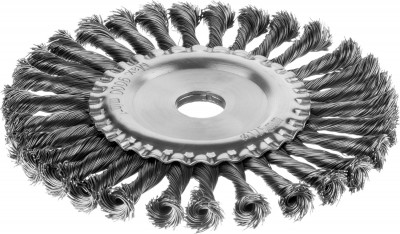 Mirax 175 мм, жгутированная стальная проволока 0.5 мм, щетка дисковая для ушм (35140-175)