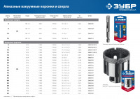 ЗУБР авк, d 20 мм, (м14, 15 мм кромка), вакуумная алмазная коронка, профессионал (29865-20)