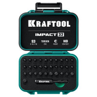Kraftool impact-32, 32 шт, набор ударных бит (26066-h32)