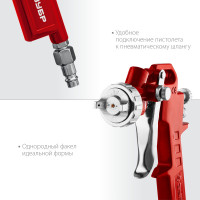 ЗУБР ms 200, 1.3 мм, пневматический краскопульт с верхним бачком (06455-1.3)