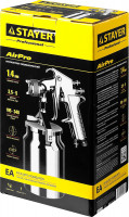 Stayer airpro s, ea 1.4 мм, пневматический краскопульт с нижним бачком, professional (06477-1.4)