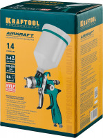 Kraftool airkraft, hvlp, 1.4 мм, пневматический краскопульт с верхним бачком (06522-1.4)